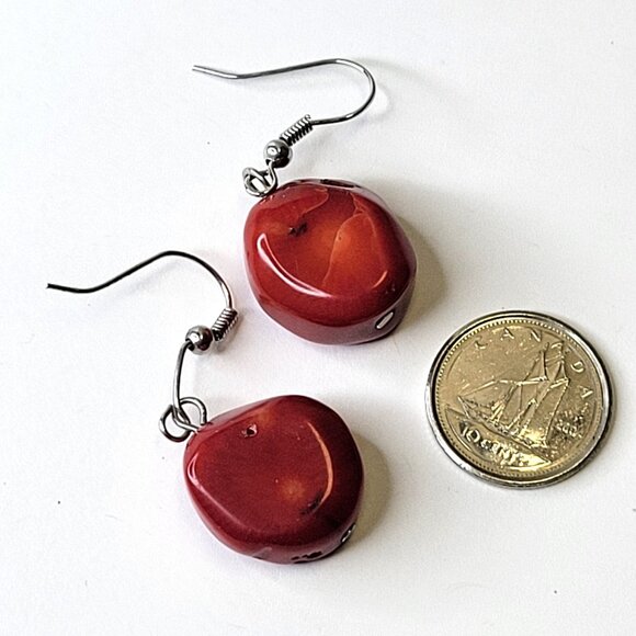 Red Coral Earrings - Picture 5 of 7